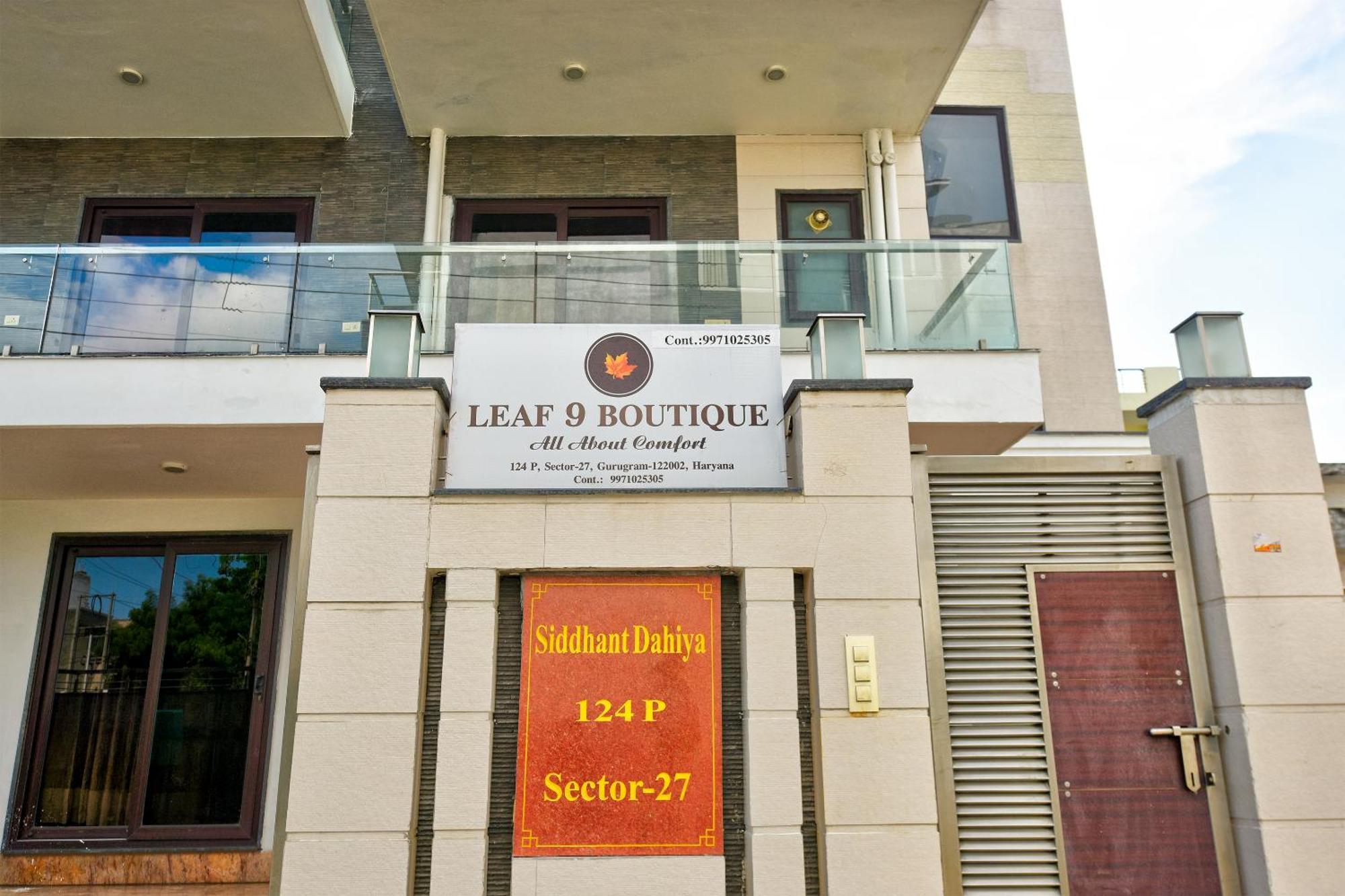 Hotel Leaf 9 Boutique, Near Golf Course Road And Galleria Market Gurgaon Exterior foto